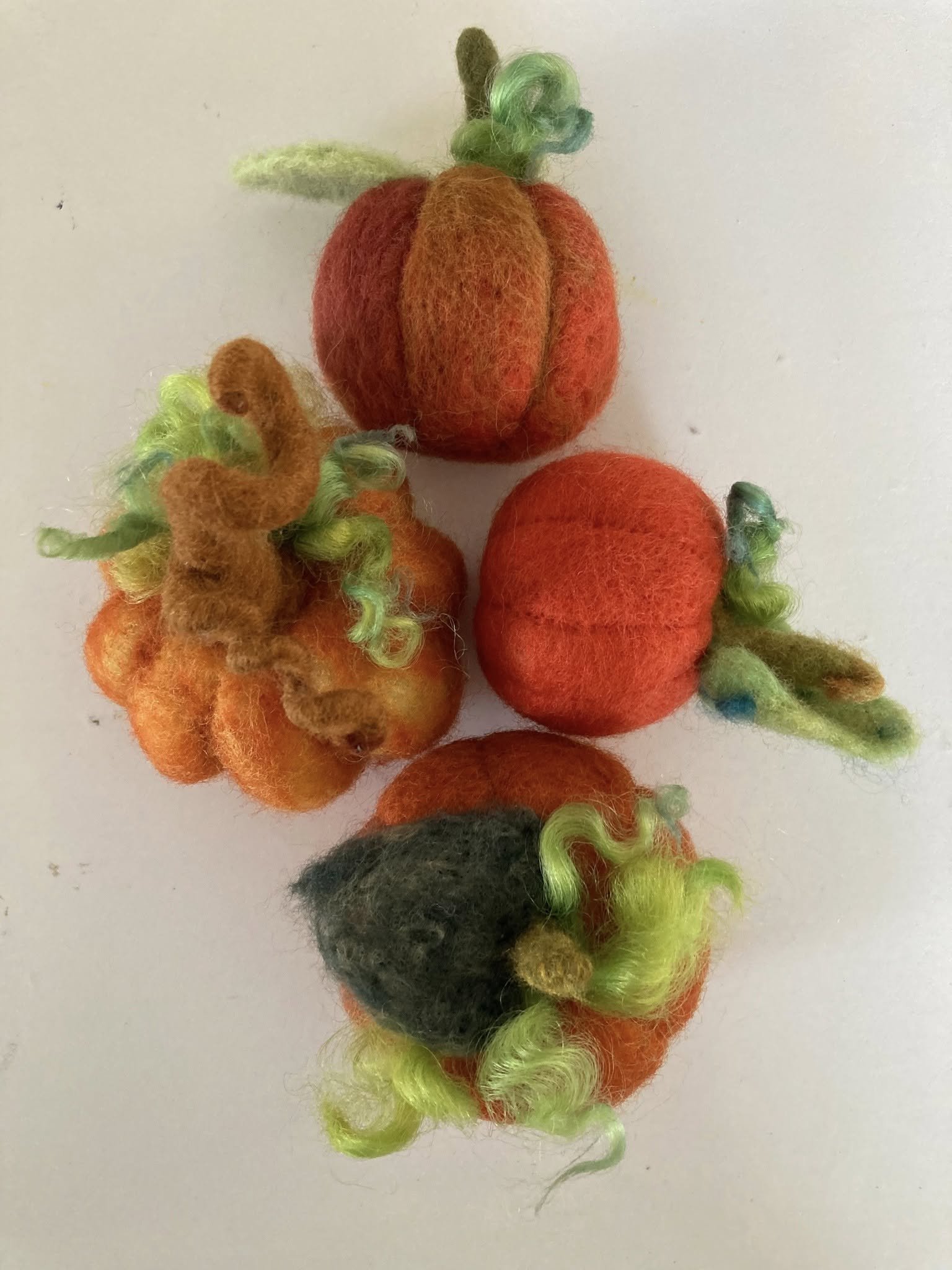 Needle Felting Pumpkins