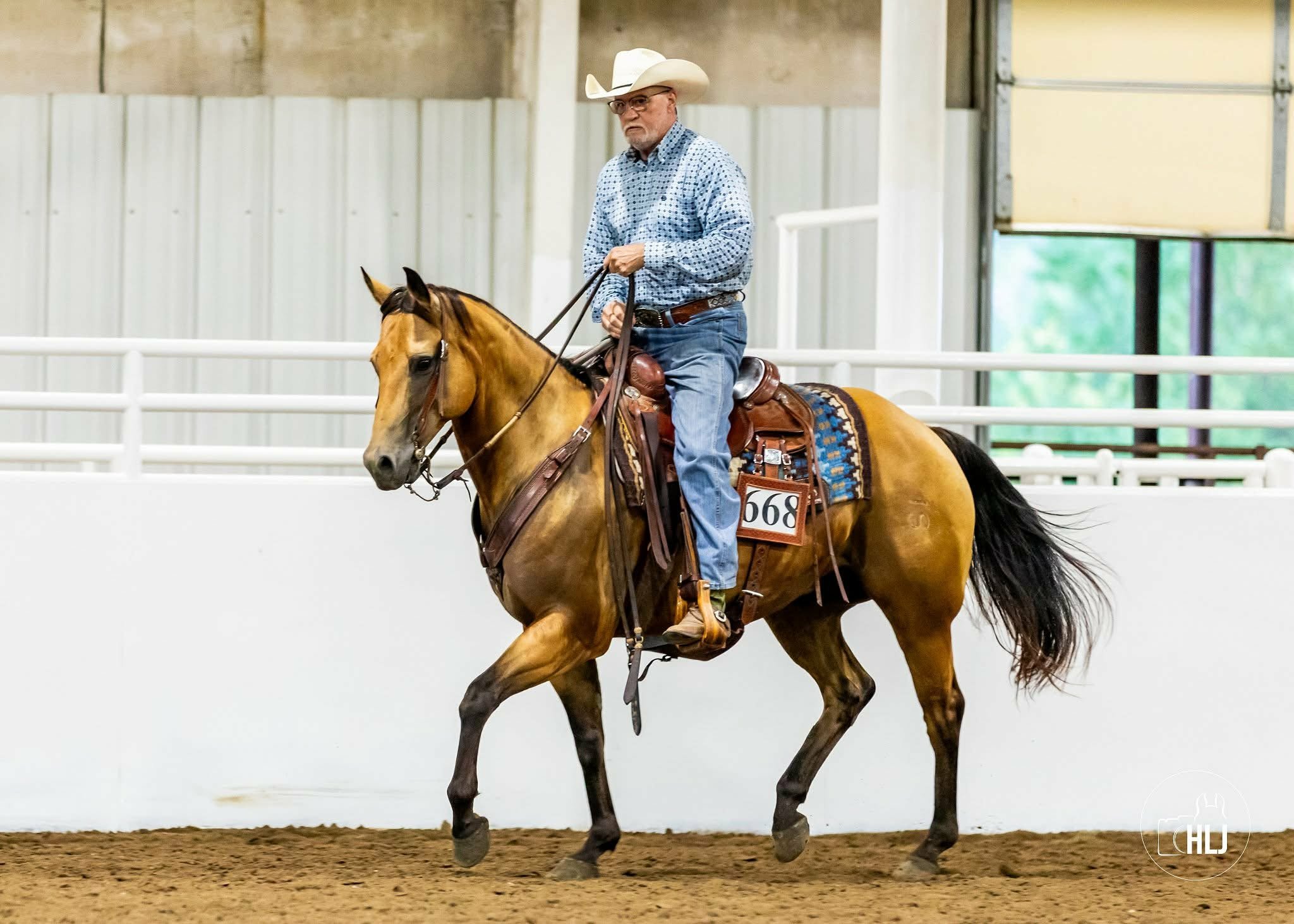 Bob Sullivan and his AQHA gelding "Buck".