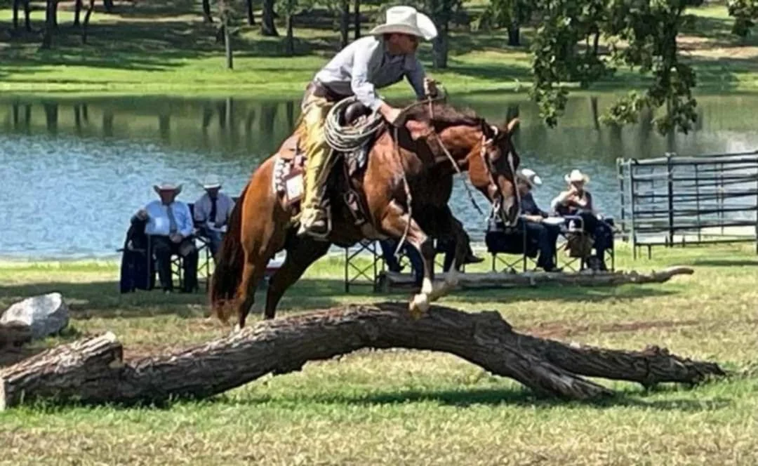 Joshua Rushing and "Tater" competing in EXCA events.