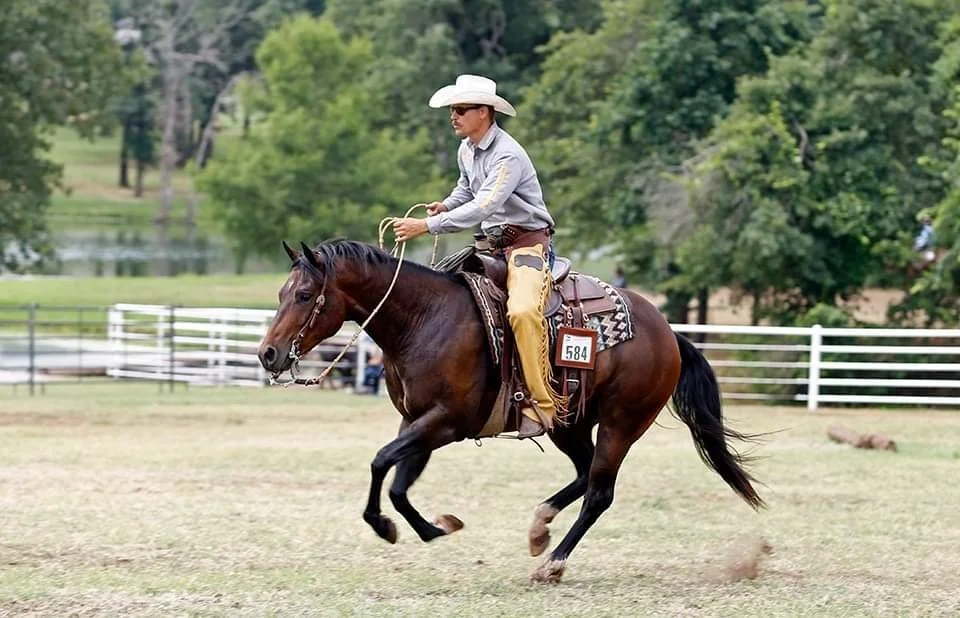 Joshua Rushing and Reno competing EXCA event.