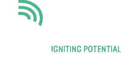 Logo for Big Brothers Big Sisters with the tagline 'Igniting Potential'