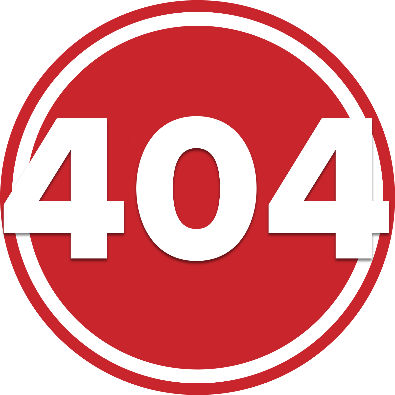 Red background with large white numbers '404' in the center.