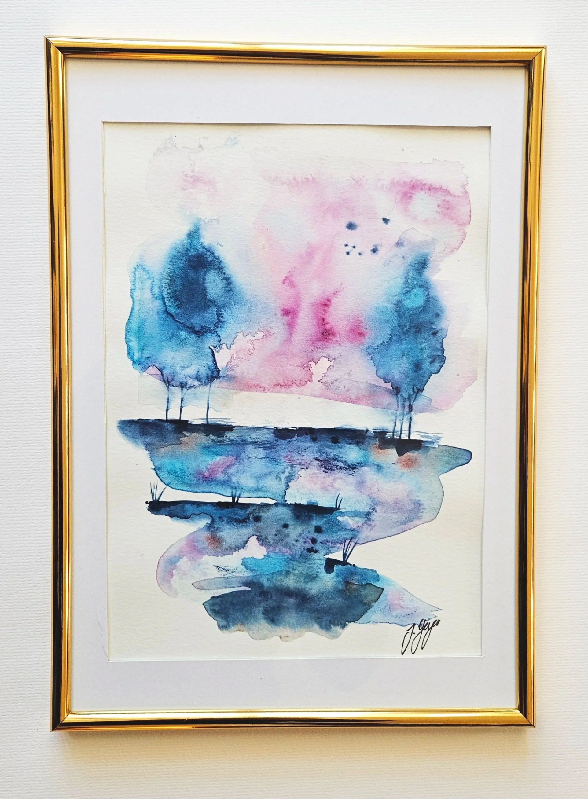 2025

„Spiegelung in Rosa“
Träumerische, schwebende Weite

DIN A4
210 x 297

Aquarell auf Papier