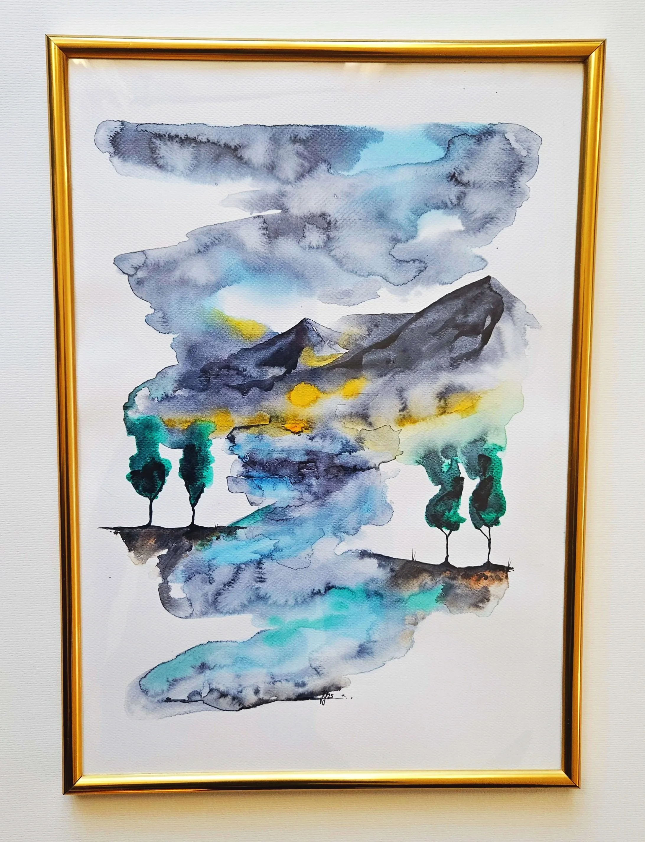 2025

„Zwischen Himmel und Erde“
Schwere Wolken und Lichtstreifen. Unruhe und Zuversicht.

DIN A3
297X420

Aquarell auf Papier 
