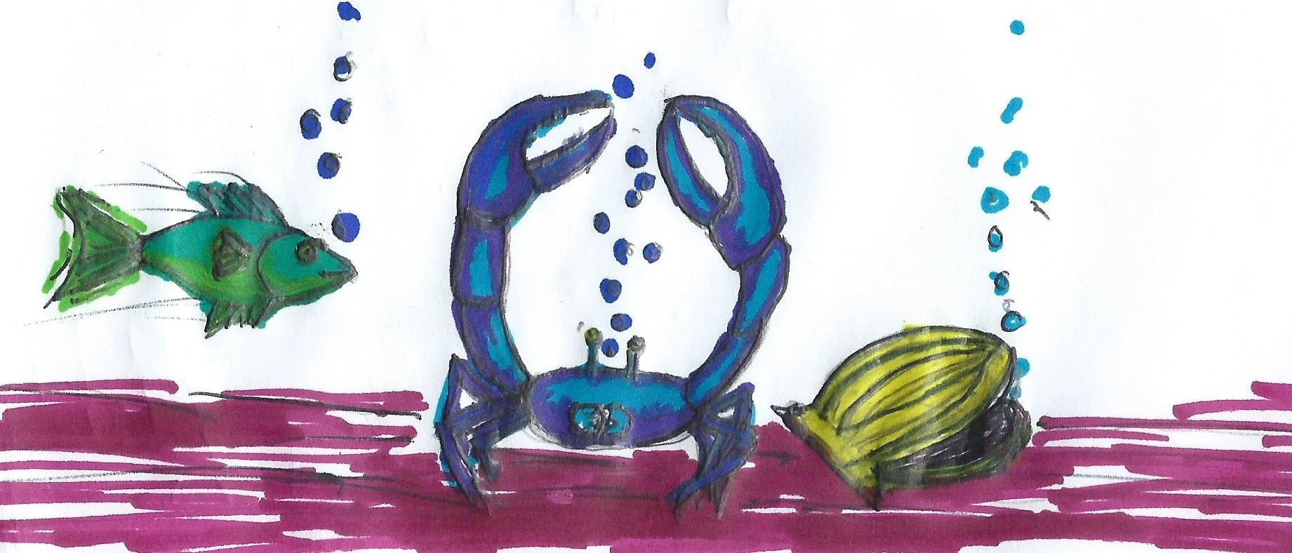 Strange Monkey - crab and fish.jpg
