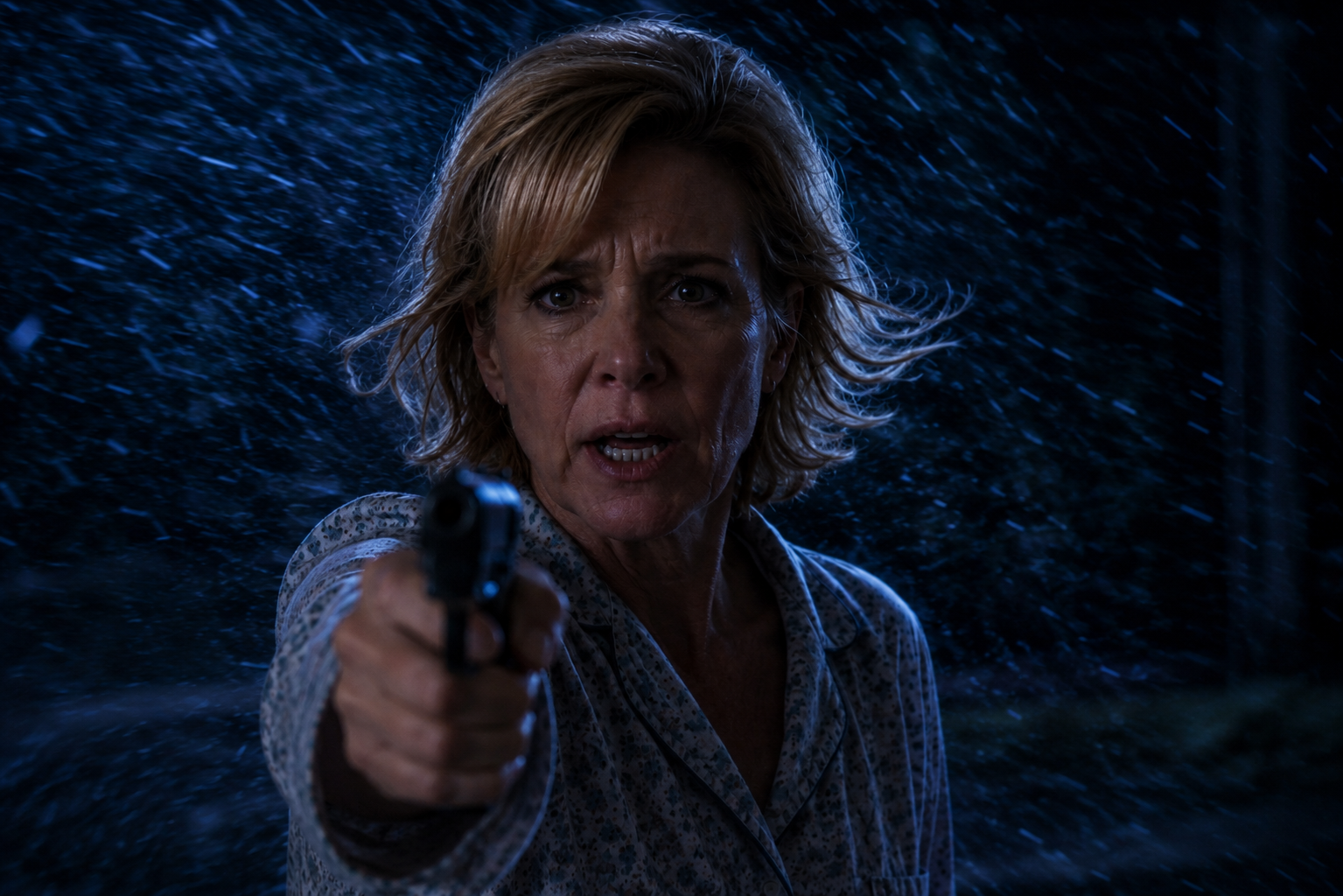 Judgment - Caroline pointing gun.png