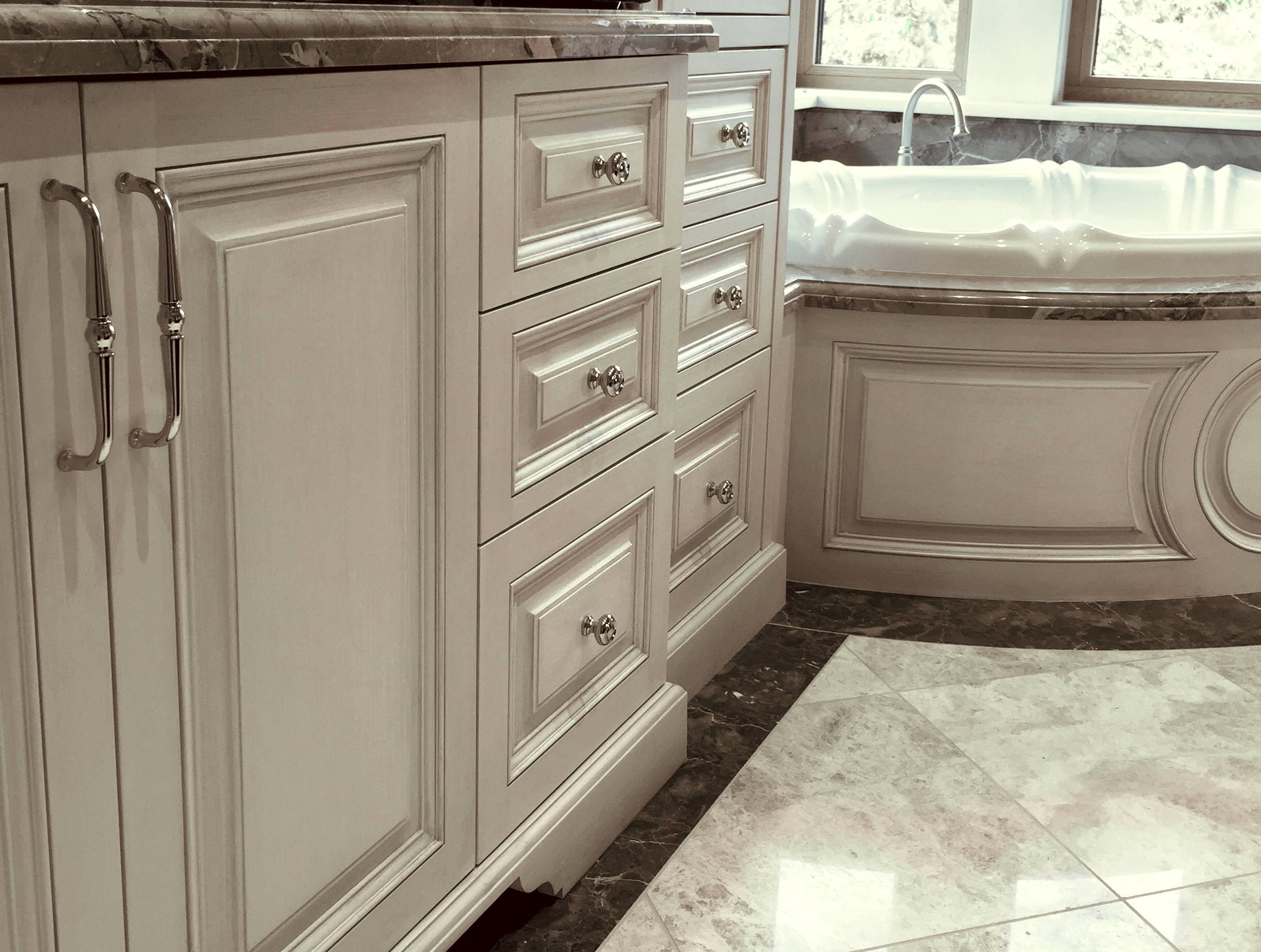 Prior fabrication experience.
Primary ensuite vanity in Whistler.