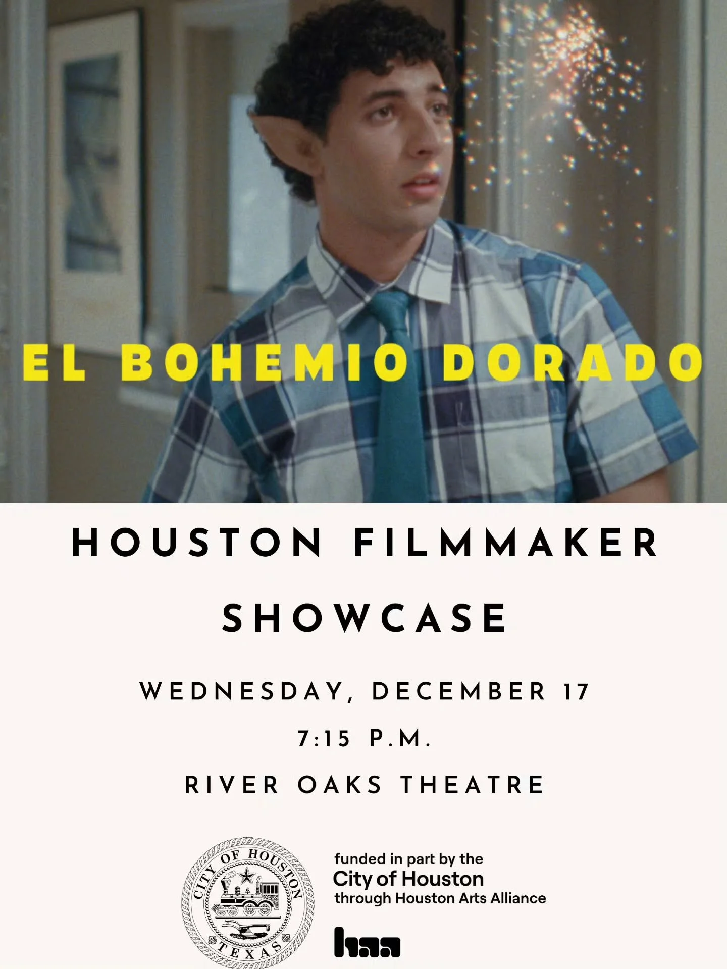 A labor of love, community, and movie magic ✨️ EL BOHEMIO DORADO will premiere at the River Oaks Theatre during their Houston Filmmaker Showcase. #houstonartsalliance #HoustonMOCA #HOUcitygrants @cinemasocietyhtx

My first time writing and producing 