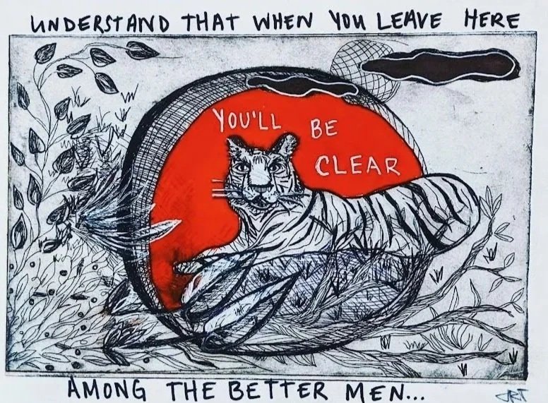 You'll Be Clear
intaglio print