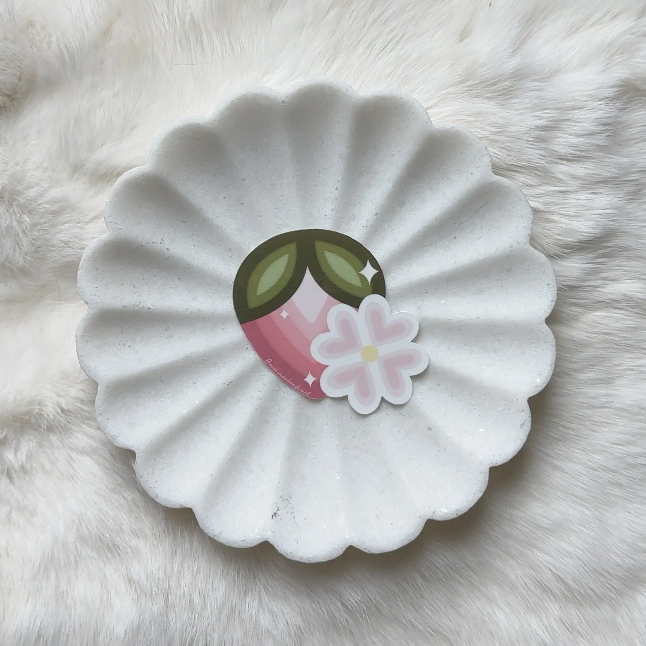 Strawberry & Flower Sticker