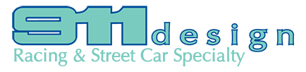 Logo for 911 Design, a racing and street car customization specialty shop.