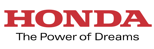 The Honda logo with red lettering on top and black text below.