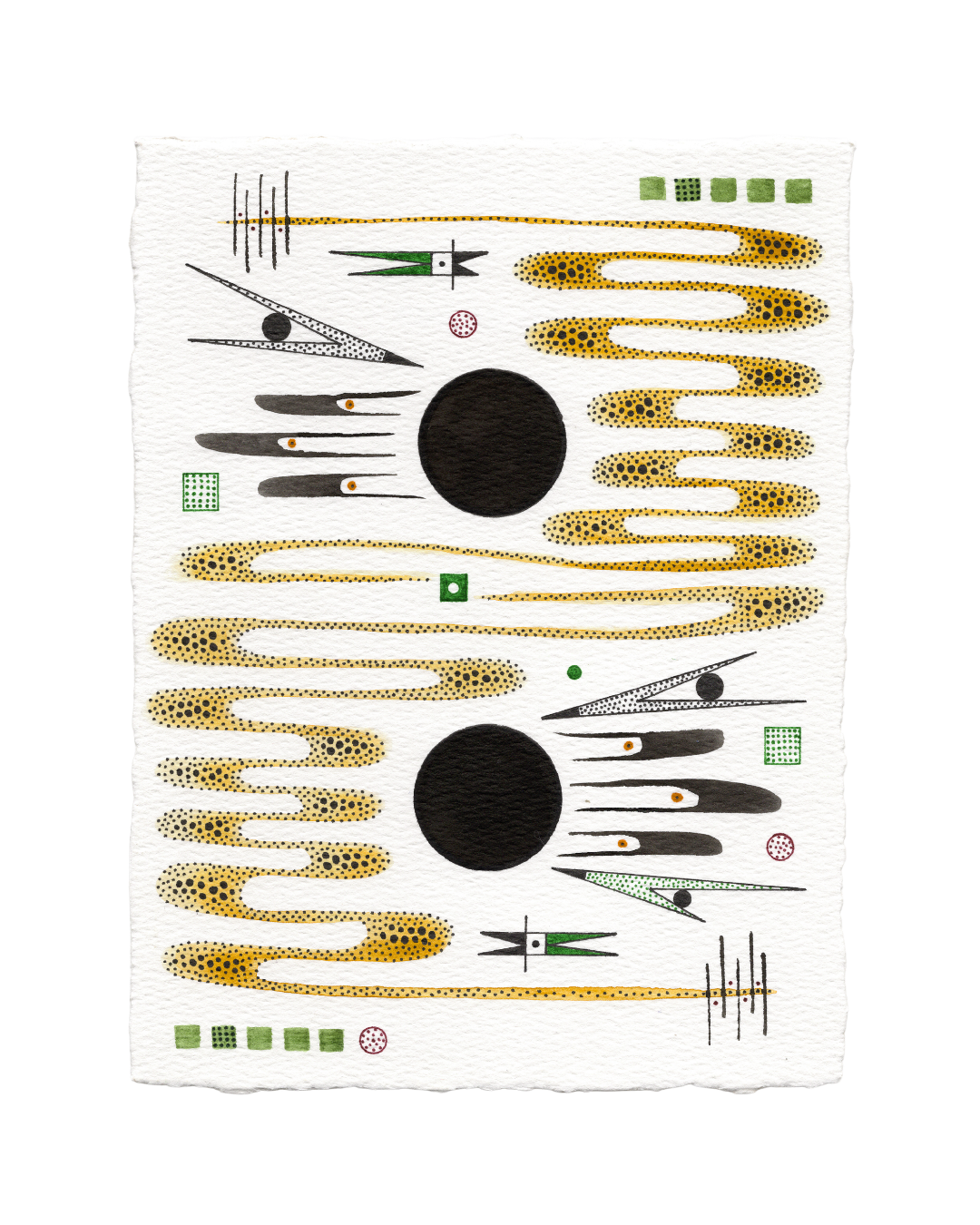 Cats in the Grass - Original Artwork