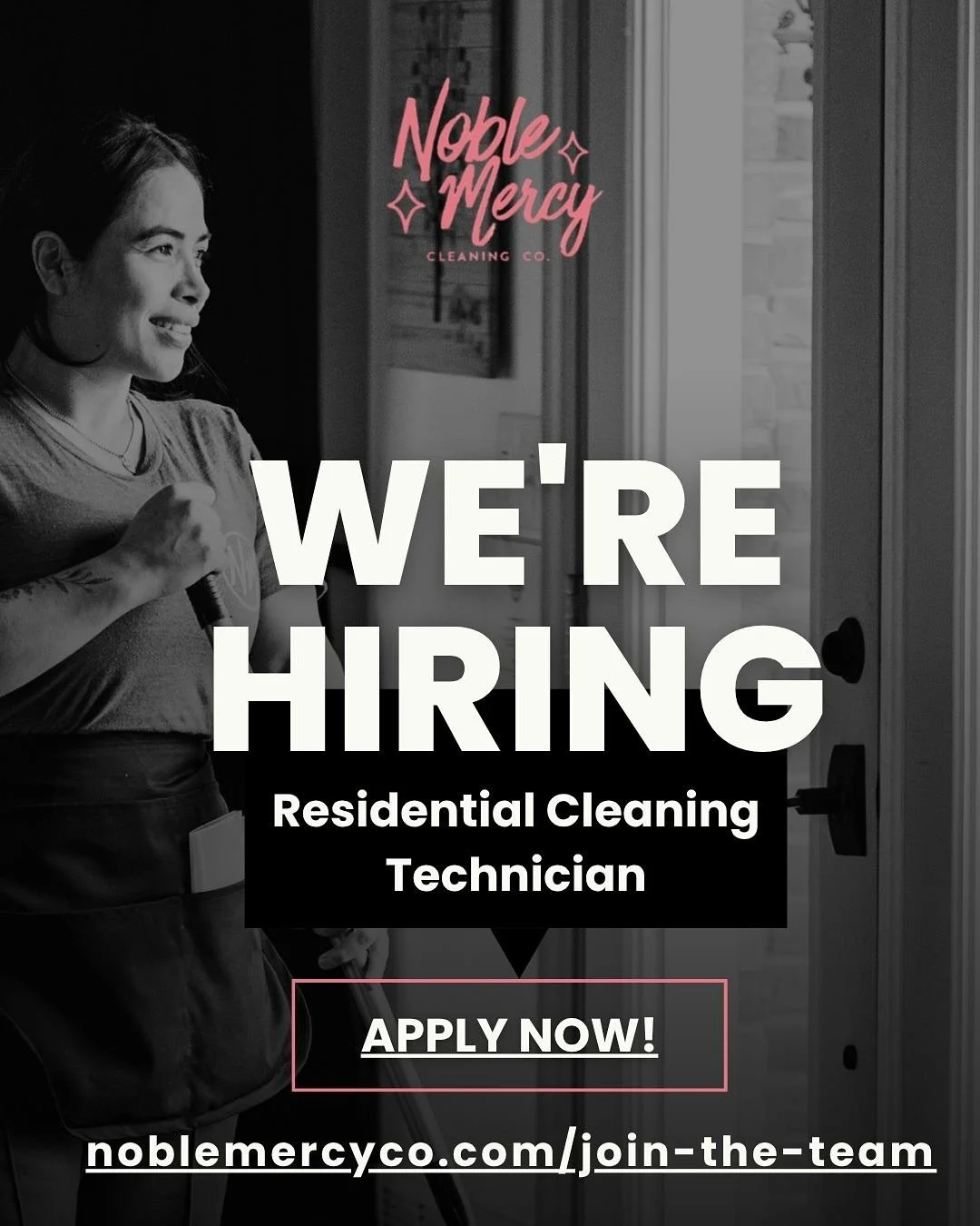Noble Mercy Cleaning Company is growing, and we&rsquo;re hiring dependable, detail-oriented cleaning techs to join our team! We provide residential &amp; commercial cleaning services with excellence, compassion, and integrity. We&rsquo;re looking for