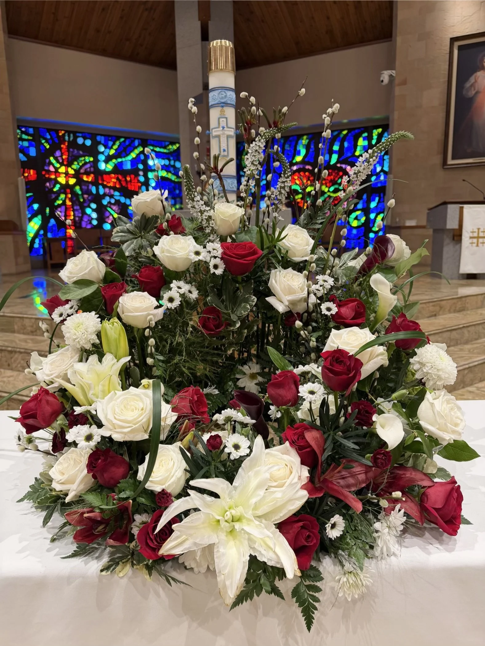 Urn Red & White front church.jpeg