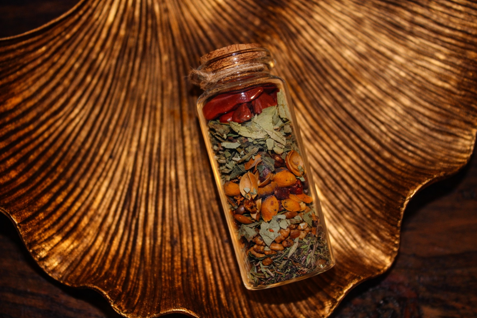 Red Jasper • Grounding & Vitality Herb Bottle
