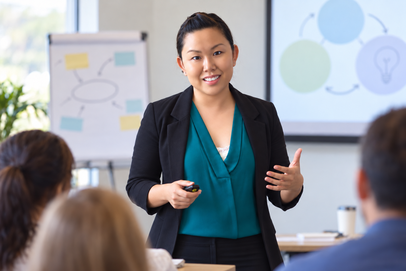 Tahnee Lam presenting a workshop to a group.