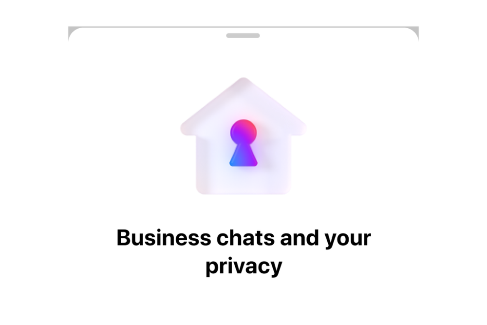 Business chats and your privacy — Meta Help Center illustration