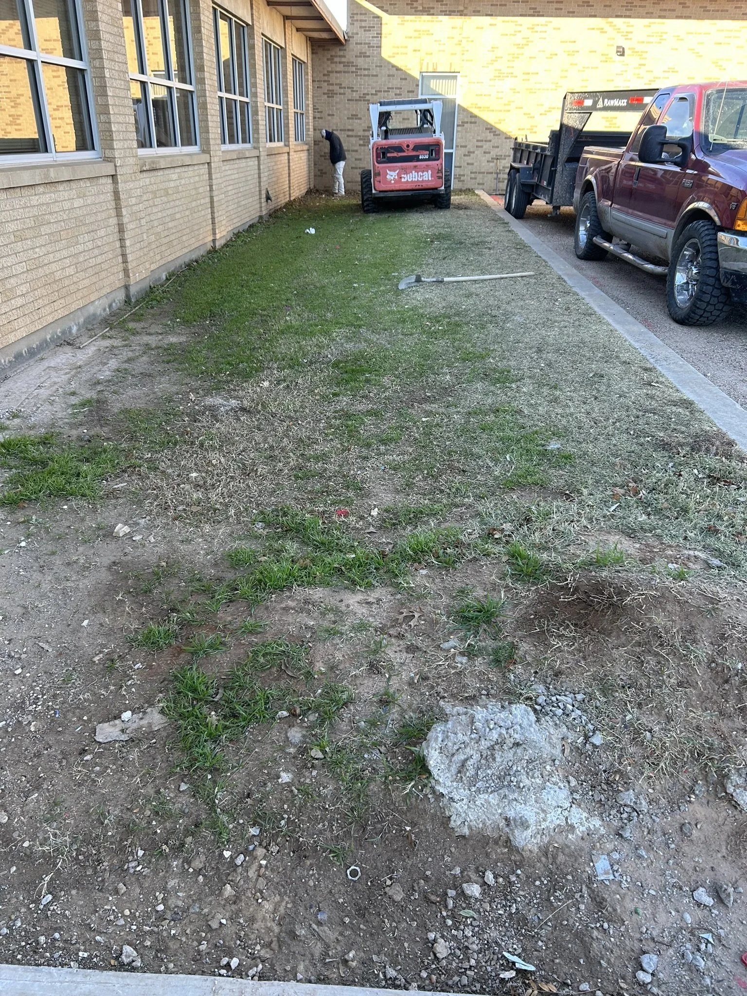 Before doing dirt work for Shallowater High School