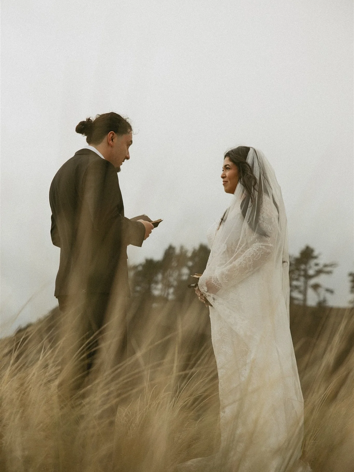 J+K&rsquo;s elopement was pure magic- 

we were greeted with rain and sun, moss and waves. they wrote their private vows together in the cabin overlooking the mountains, while eating breakfast and sipping on coffee. we then drove from the cabin deepe