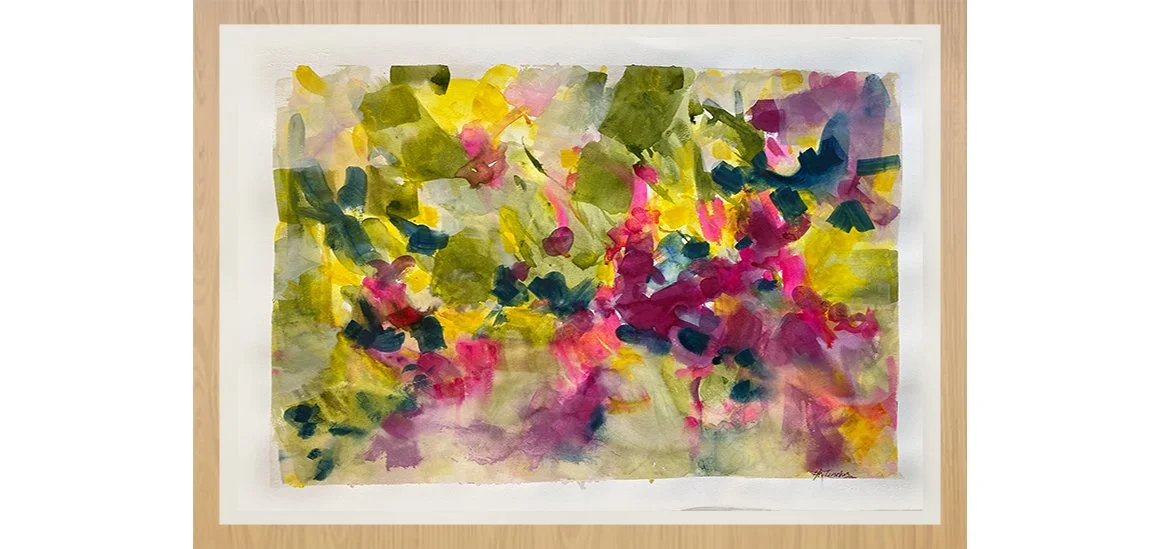 ASLEEP IN THE MEADOW  :  framed water color [31 x 23 ] - click for more info or purchase