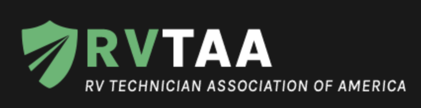 RV TAA logo with shield icon and text 'RV Technician Association of America'