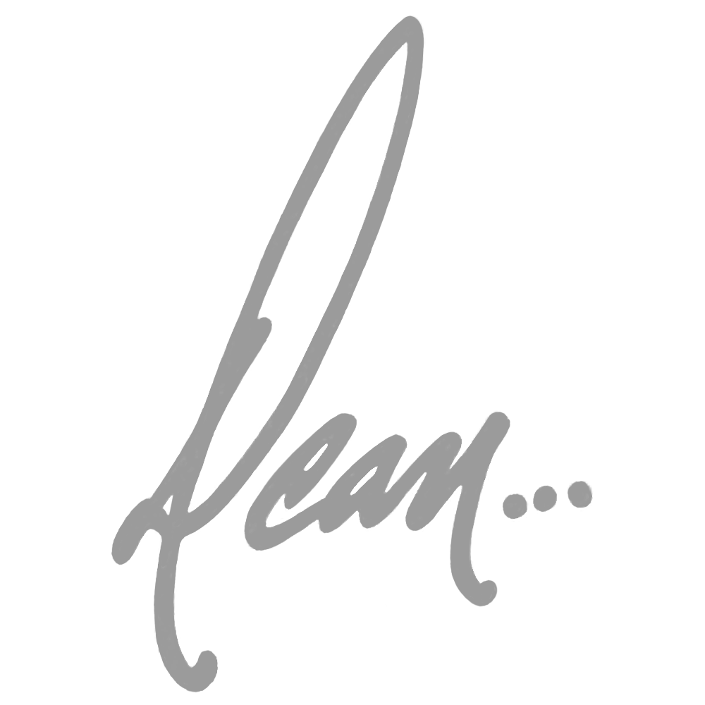 Handwritten-style signature that reads "Dean" followed with an ellipsis.