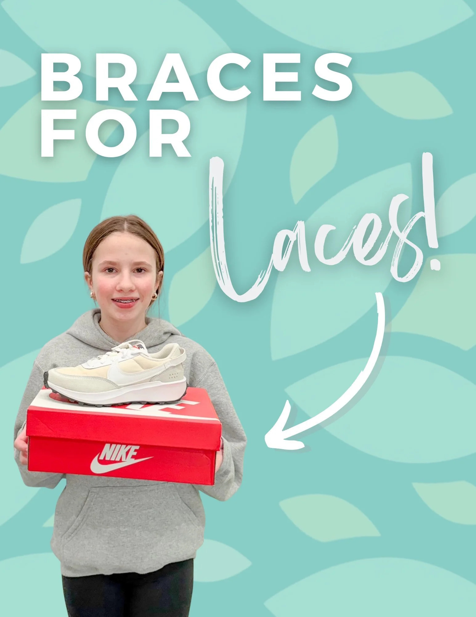 Talk about starting braces treatment on the right foot! 👟