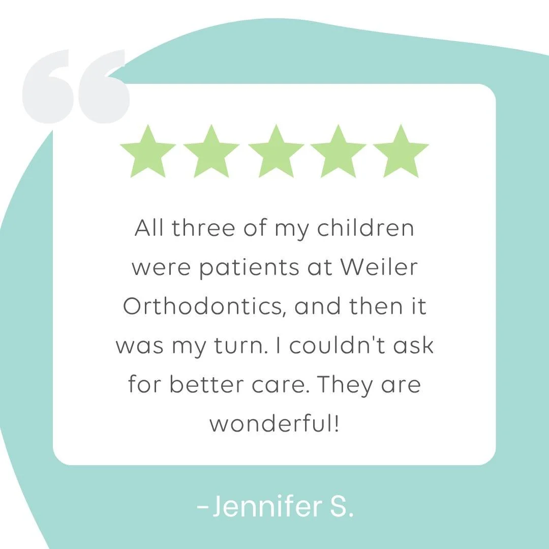 Sometimes, after taking care of everyone else&rsquo;s smile, it&rsquo;s finally your turn. 🤍

We absolutely love hearing from parents who first came to Weiler Orthodontics with their children and eventually decided to begin their own orthodontic jou