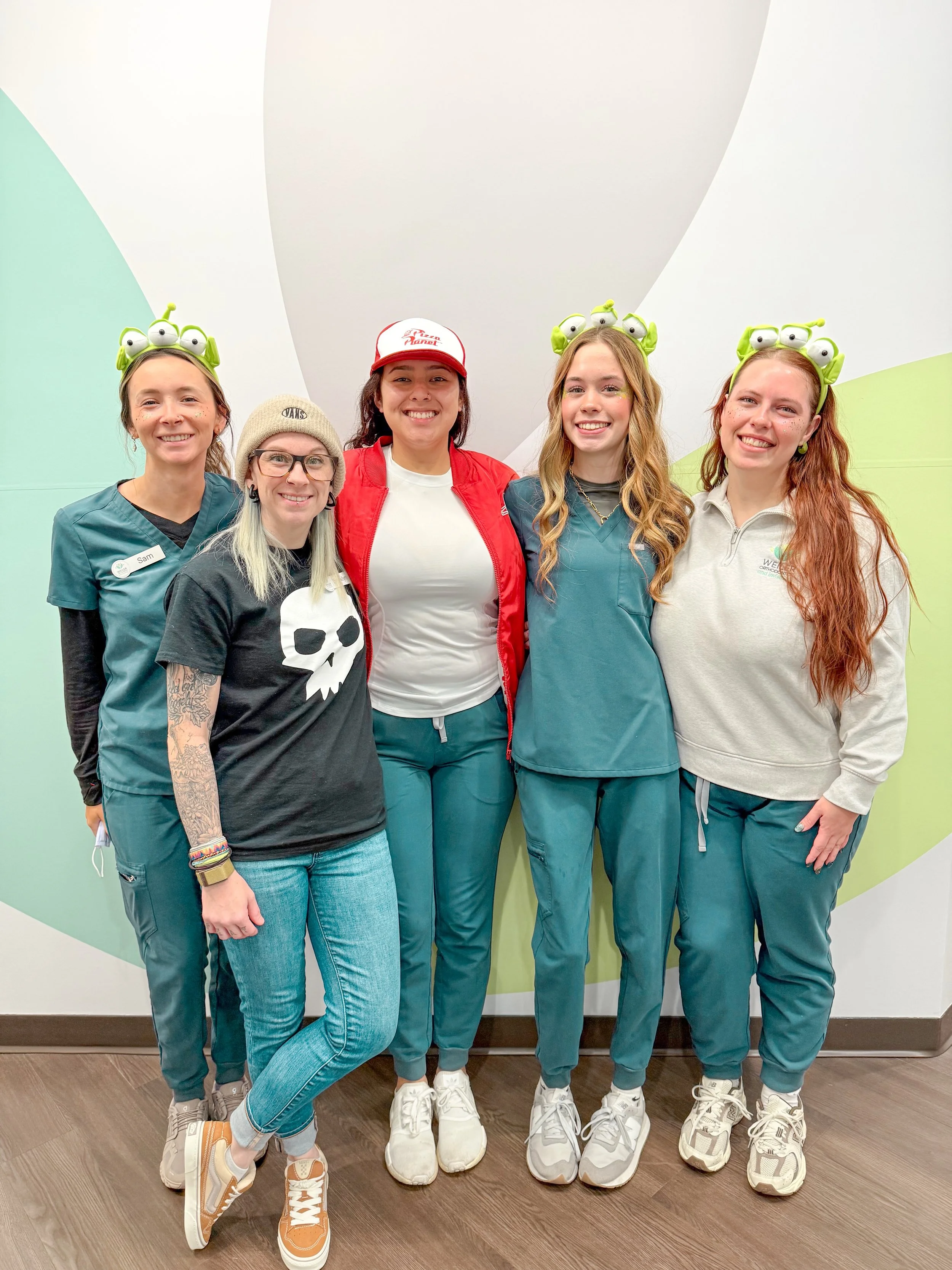 Day 1 of our Halloween spirit week - to Invisalign and BEYOND! Our team decided to dress as Toy Story characters because you have a friend in us 🤗