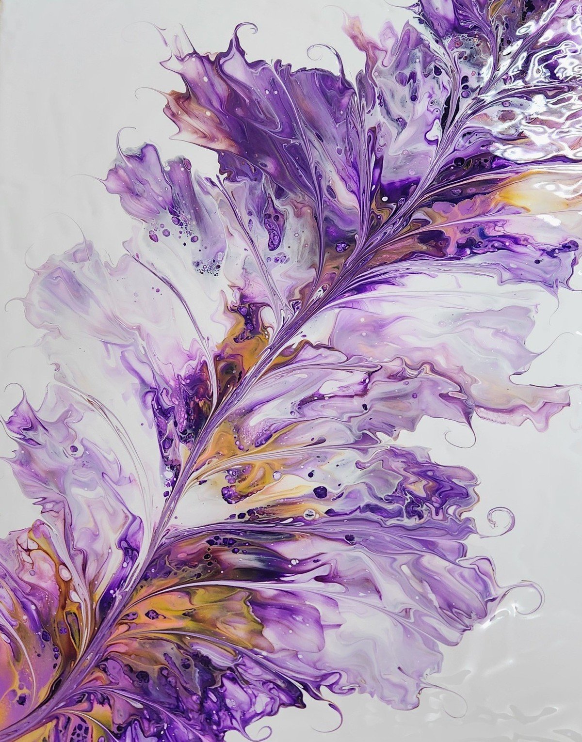 Purple Feather Flowing