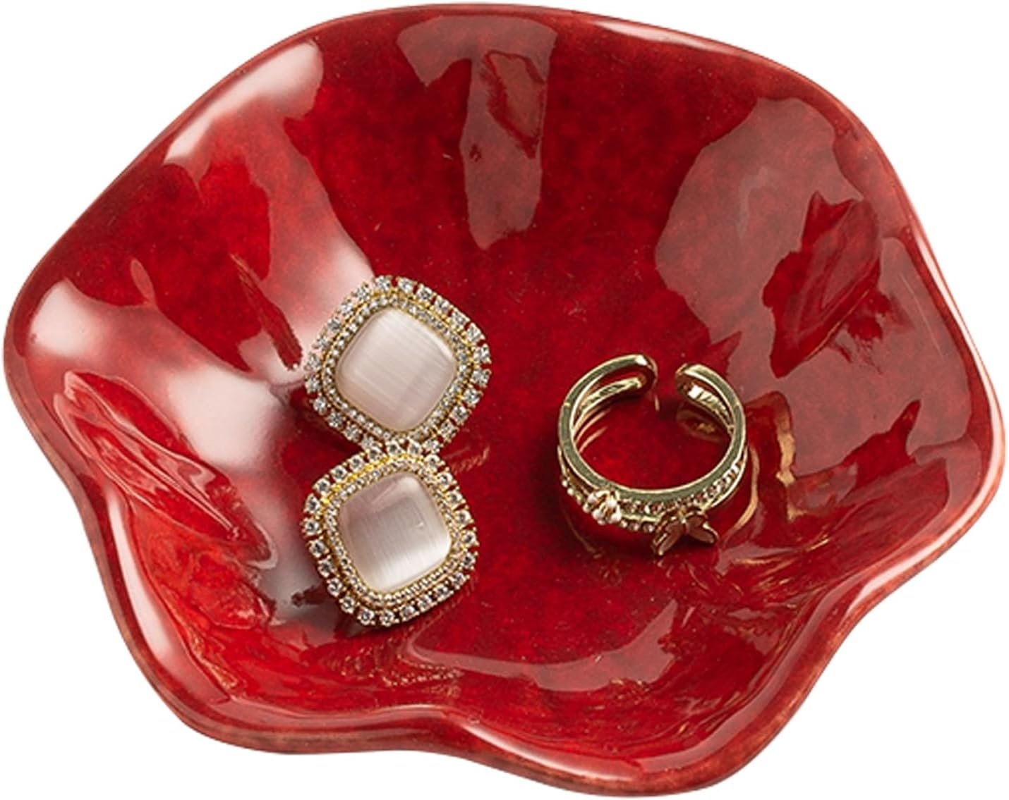 Deep Red Jewelry Dish