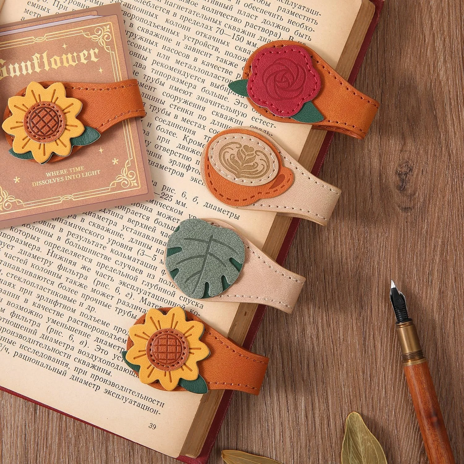 Vintage Magnetic Leather Bookmark