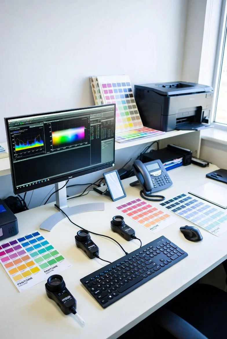 Spectrophotometer and monitor for remote color management support