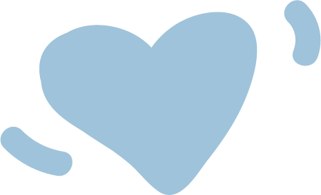 Light blue heart with small decorative elements