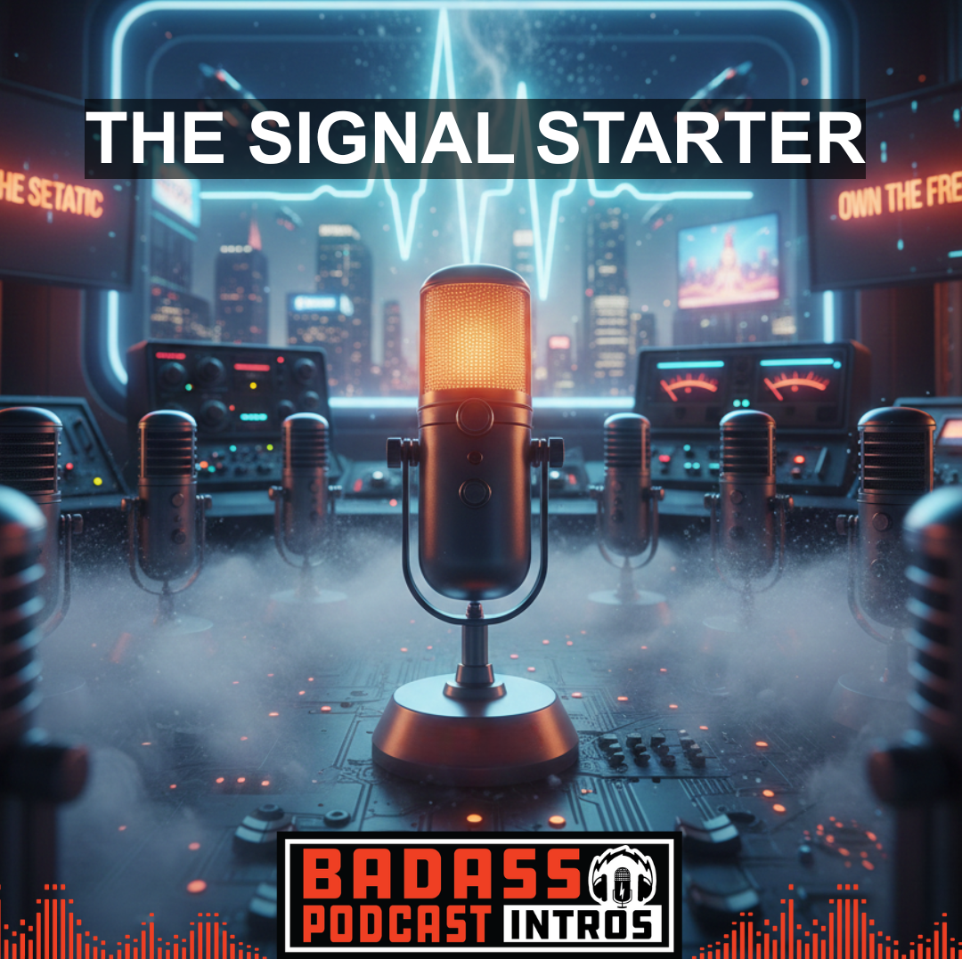 Starter podcast audio branding package including a professional intro and outro with custom voiceover and music.