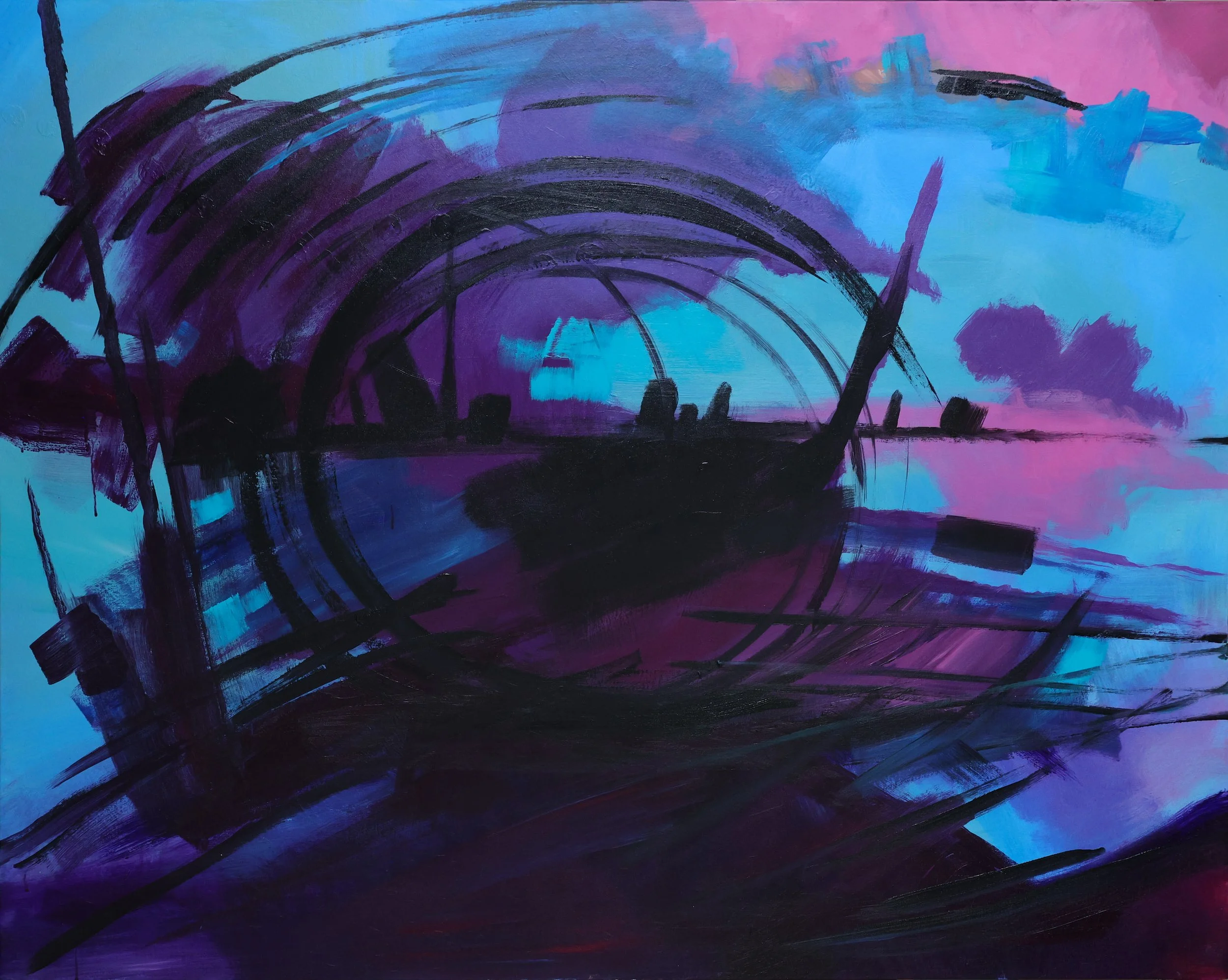 Dreamscape    |   
48 × 60 in    |   
Acrylic on canvas    |   
2024