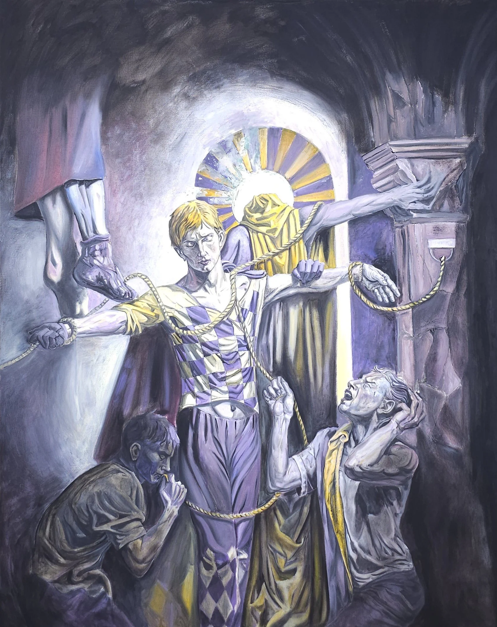 Choir for the False Ascension
Oil on canvas
2026
48" x 60"