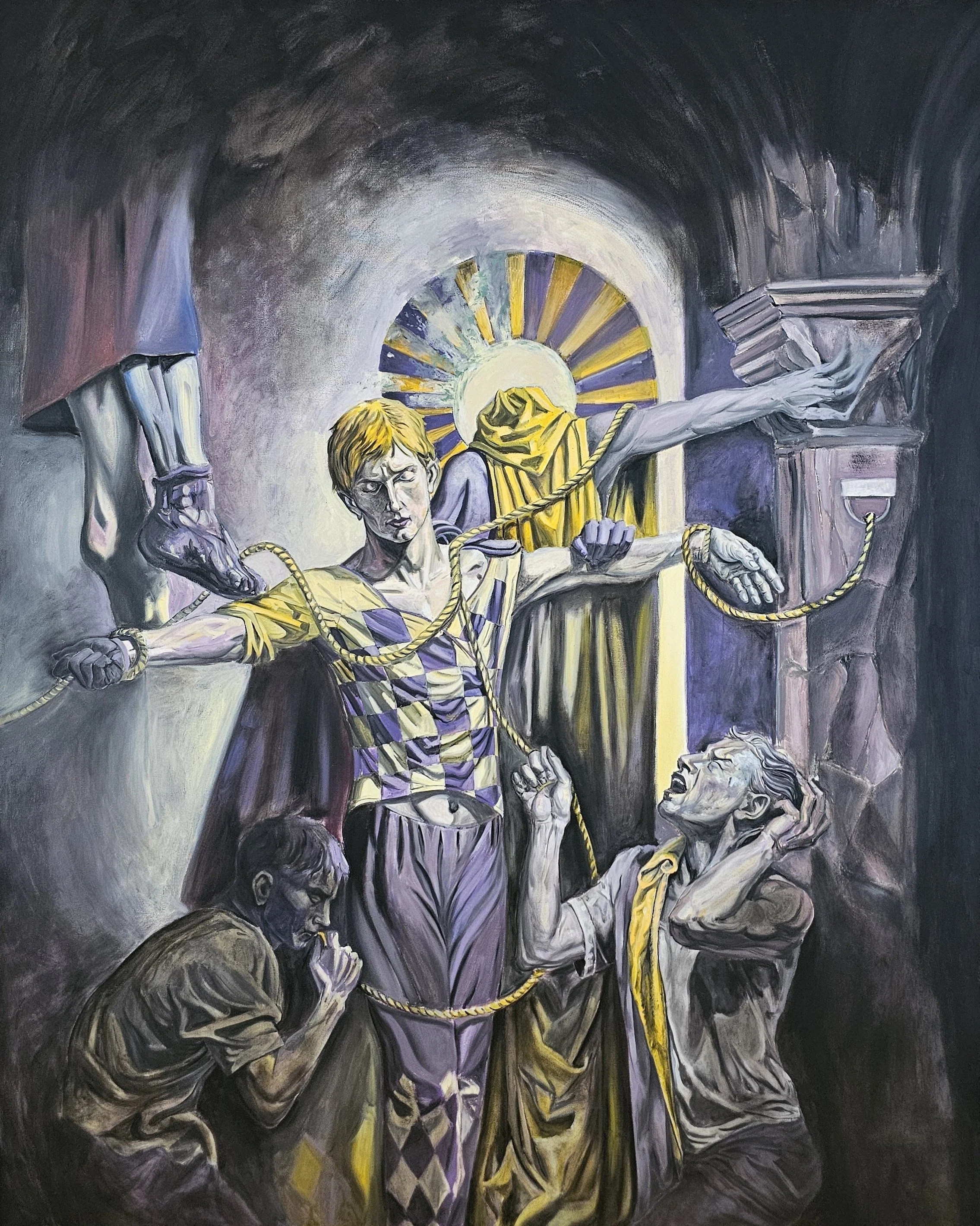 Choir for the False Ascension
Oil on canvas
2026
48" x 60"