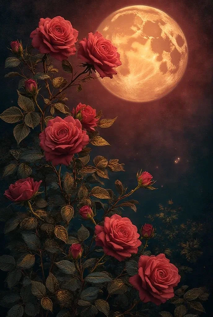 dark pink rose and moon.jpg