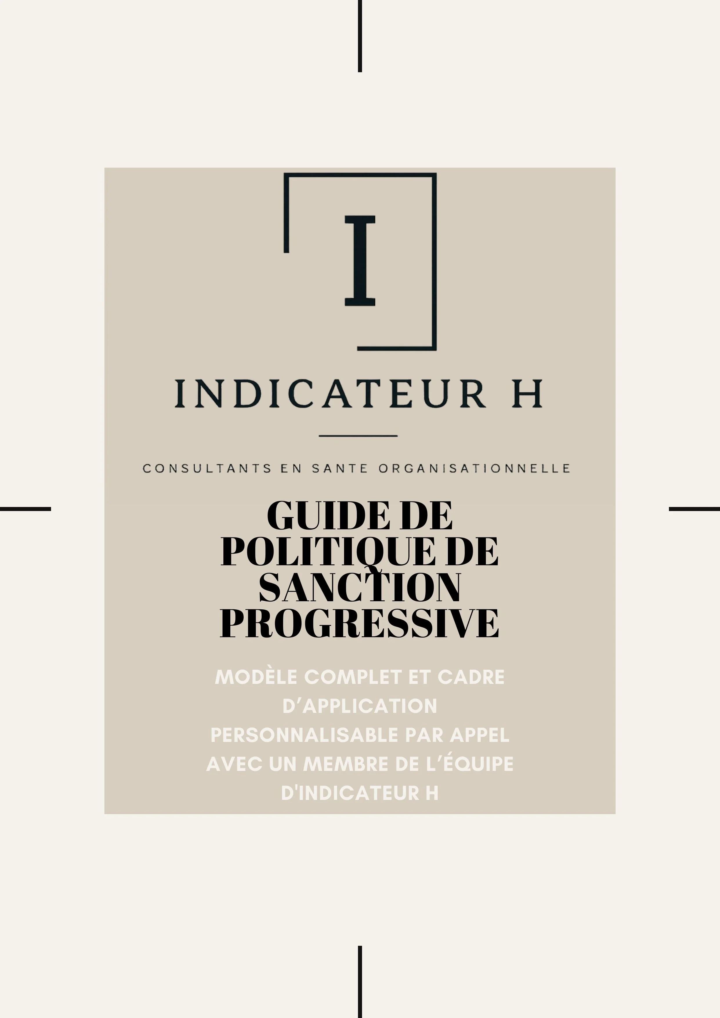 Document de politique de sanction progressive