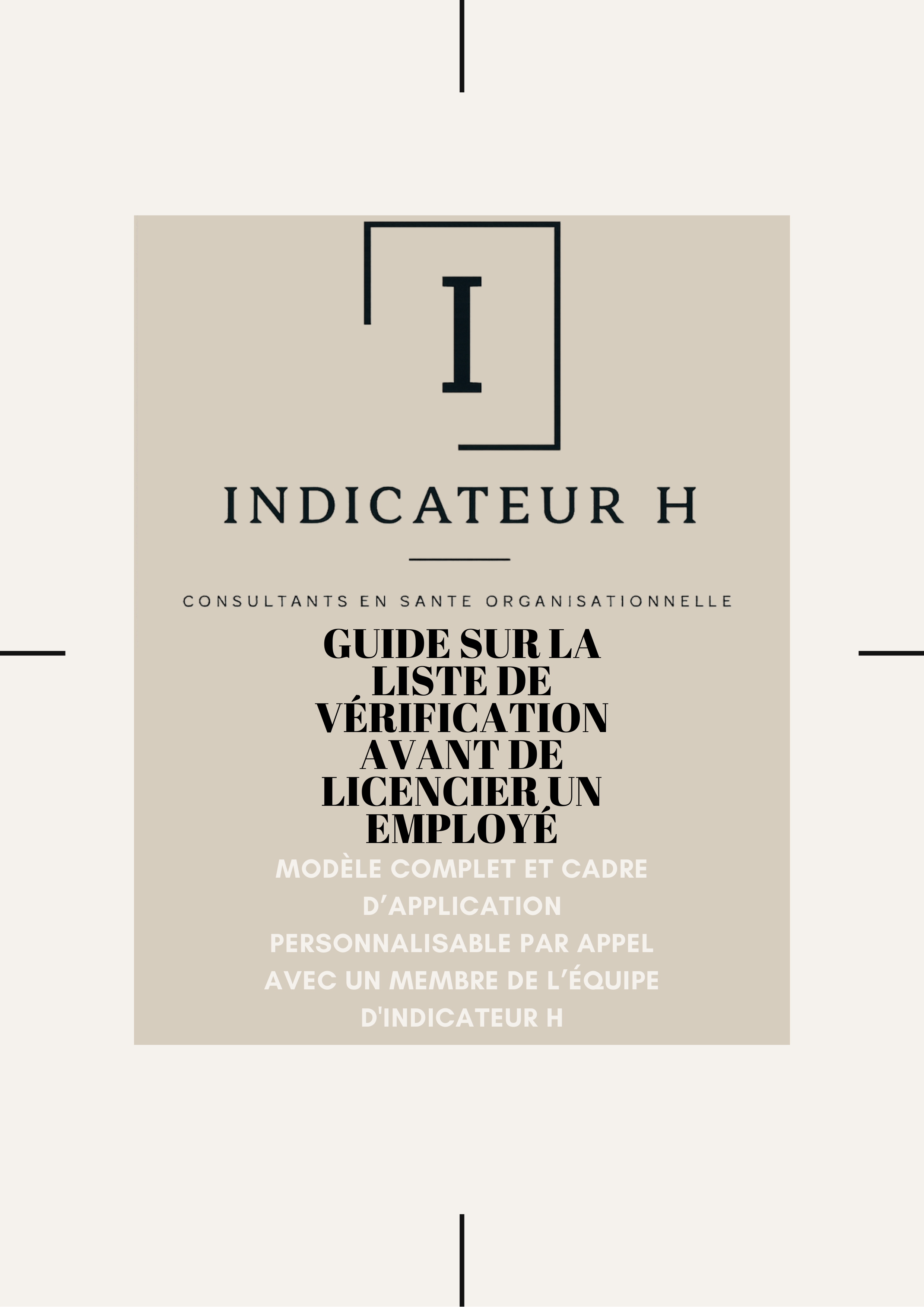 Document de structuration sur la liste de vérification avant de licencier un employé