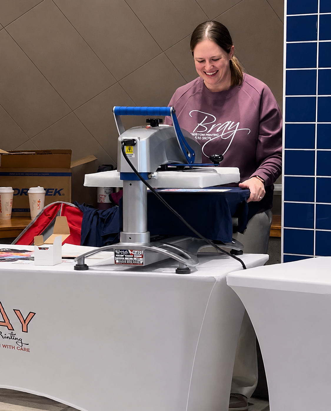 Woman Wearing Bray Business Branded Shirt