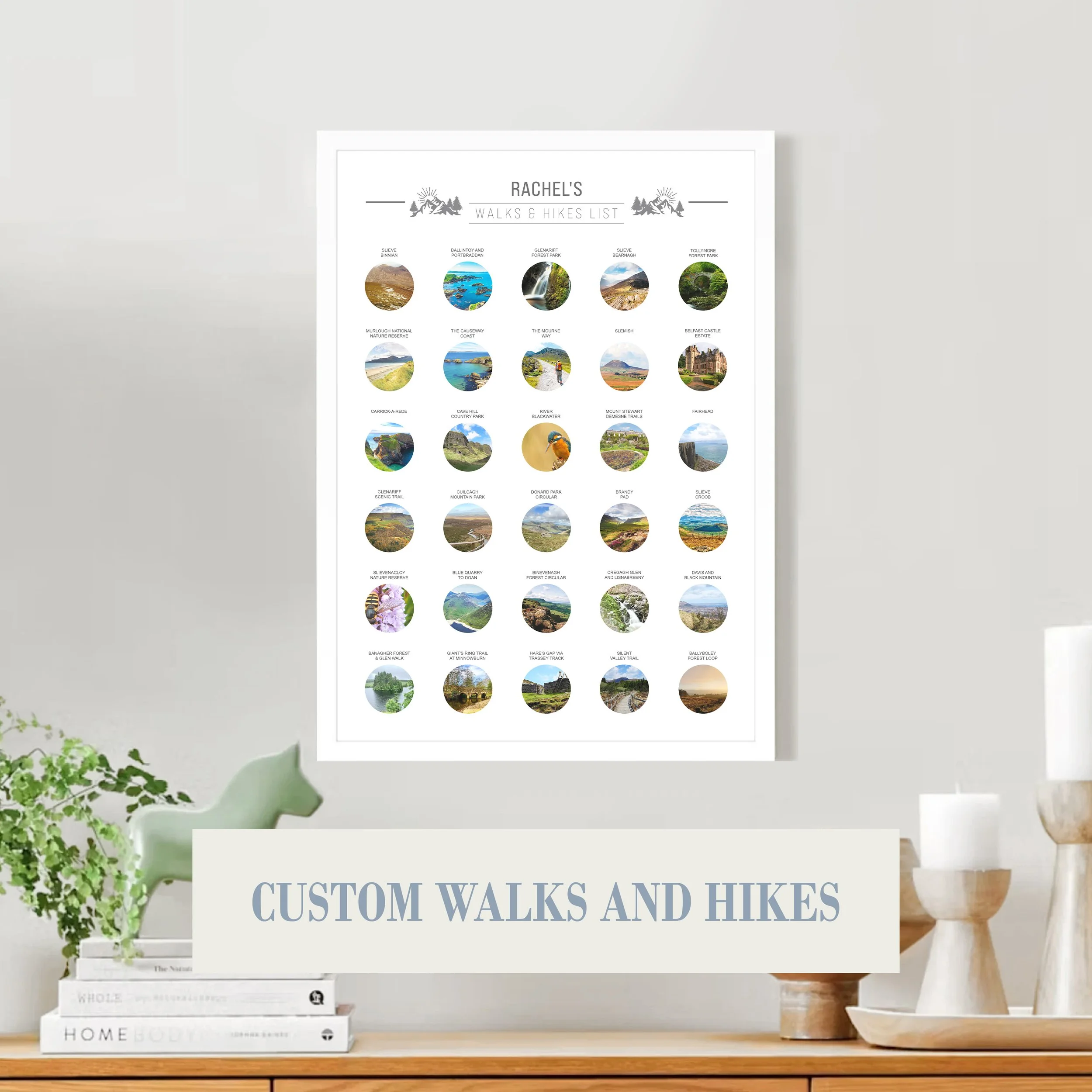 Custom Hikes 30 Item Scratch Off Bucket List