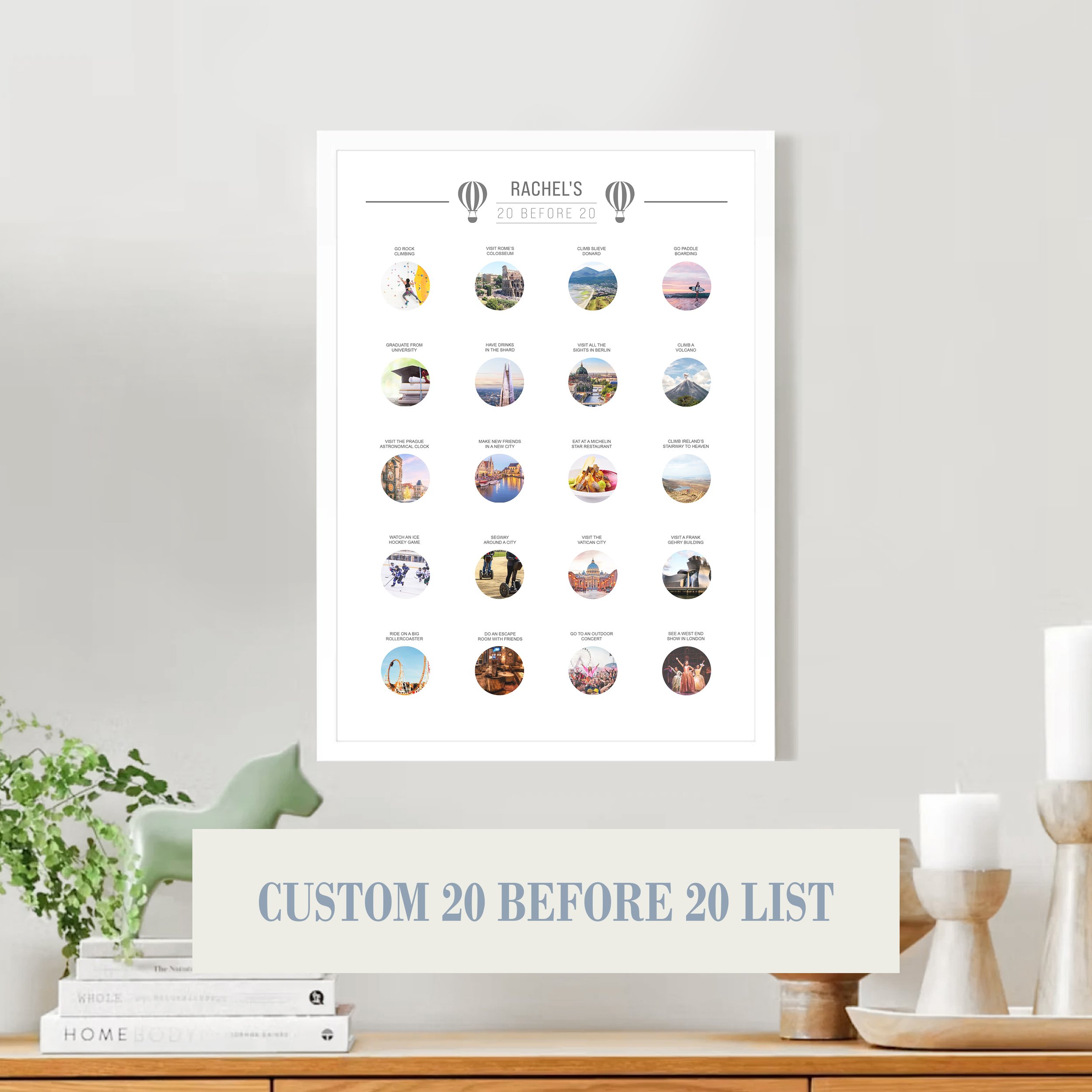 Custom 20 Before 20 Scratch Off Bucket List