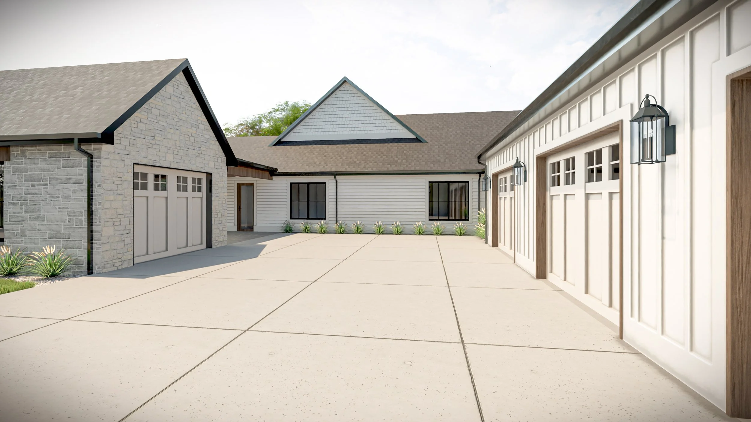 Modern farmhouse garage ideas — oversized and stylish