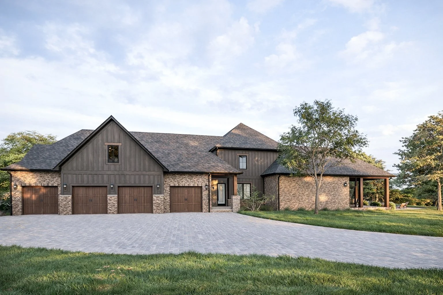 Custom Four Car Garage Home Design.jpg