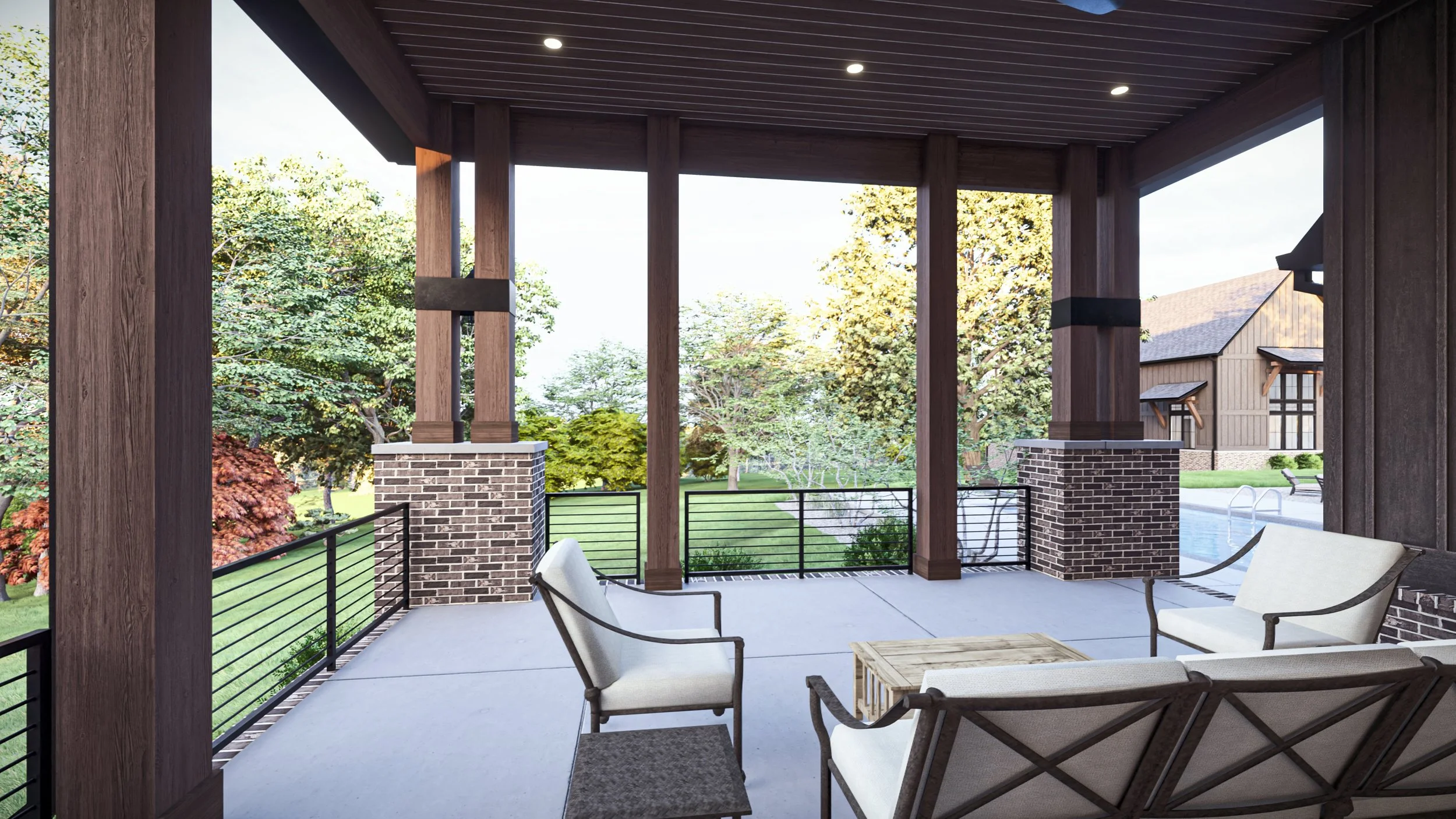 Traditional Home Backyard Pool and Covered Patio.jpg