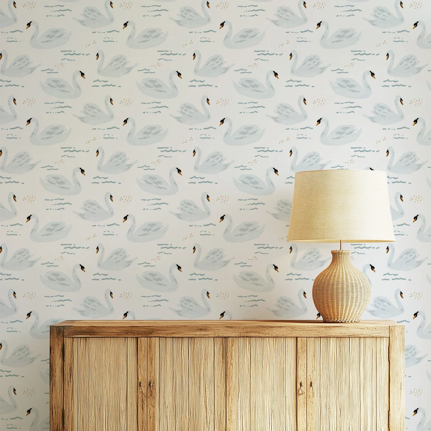 Last year I was teaching at a university at had a lot of time to sketch on my ipad while my students worked on their design projects. I remember drawing these swans and wondering where they'd end up. To me, they scream wallpaper, but who knows...bedd