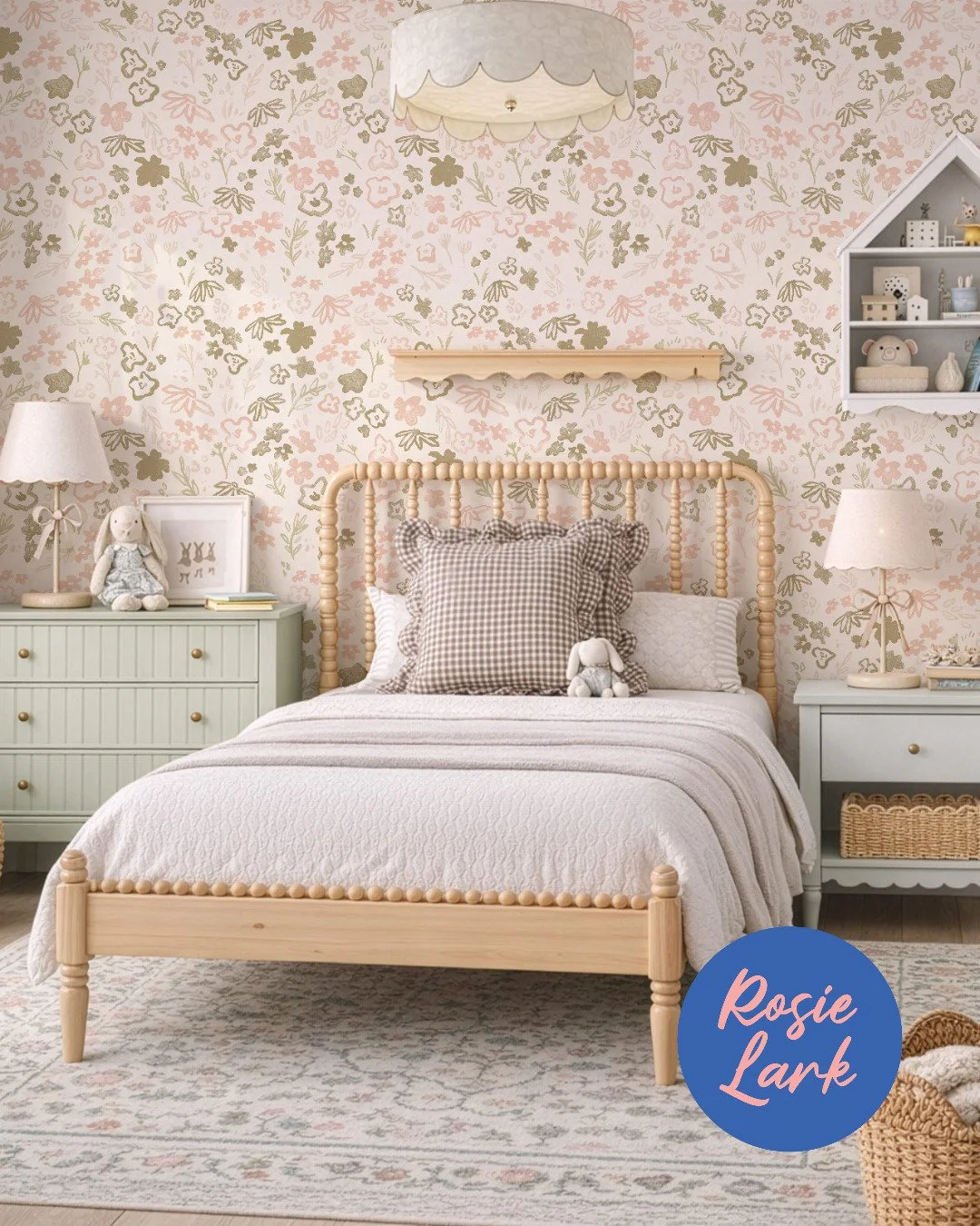 I had so much fun playing around with @ashleighfishstudio Magic Mockup Maker! This is not an ad, but I can't wait to see what the final app can do! 

I love seeing a selection of my favorite patterns as wallpaper designs in this sweet room. Do you ha